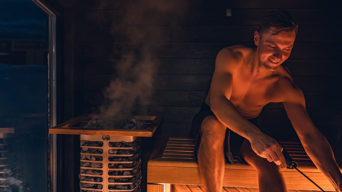 STEEL electric sauna heater is a classy and powerful pick for a modern home sauna. With a sleek design and small safety distances, this heater is perfect for compact steam rooms. But don’t let its slender shape mislead you – the built-in air tunnel ensures effective airflow and quick heating. Plus, the heater holds a large amount of sauna stones for gentle and long-lasting steam. And let’s not forget about its eye-catching stainless steel enclosure, which creates a stunning contrast with the natural sauna stones.